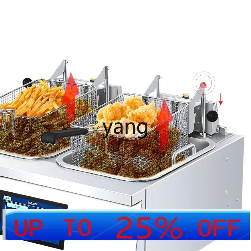 

Фритюрница LTT, коммерческая автоматическая подъемная высококачественная интеллектуальная двухцилиндровая фритюрница для картофеля фри