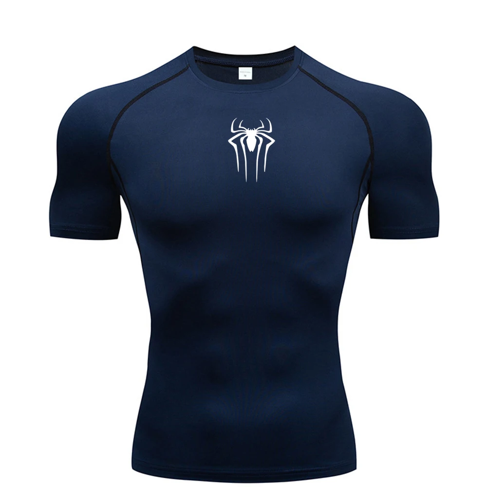 Nowa koszulka kompresyjna Mężczyźni Fitness Gym Super Hero Sport Running T-Shirt Rashgard Tops Tee Quick Dry Short Sleeve T-Shirt Dla Mężczyzn