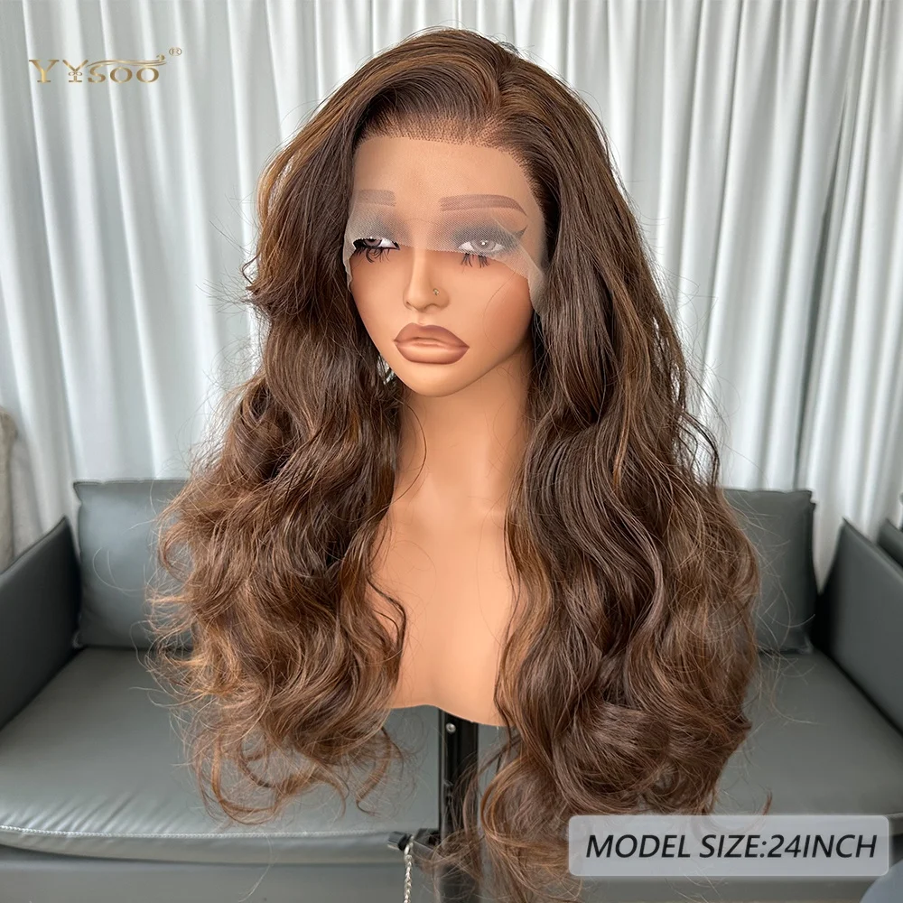 YYsoo FactoryDirect Heat-Resistant Natural Hairline Futura Fiber Wig Wavy Mixed Color High-Quality Wig for Black Women Daily Use