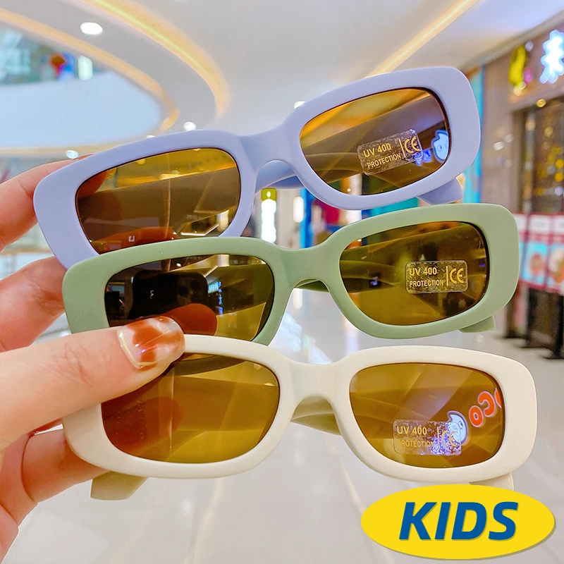 

Children Vintage Frosted Rectangle UV400 Sunglasses Outdoor Girls Boys Sweet Sunglasses Protection Classic Kids Sunglasses