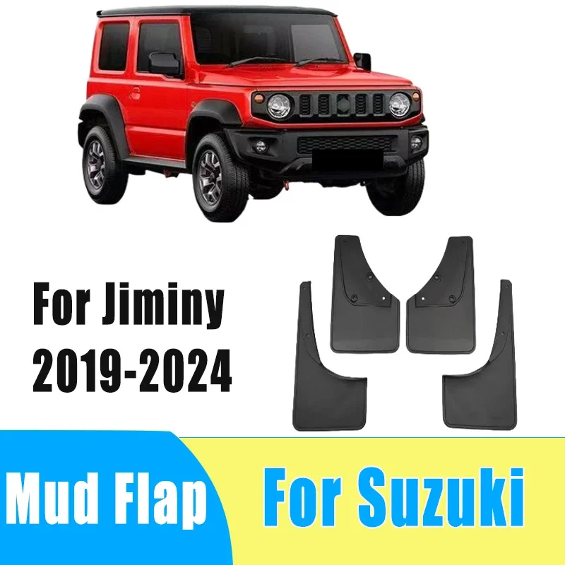 

4pcs Automotive Tire Mudguard Waterproof Prevent Mud Splashing Car Mud Flap Fender Trim Accessories For Suzuki Jiminy 2019-2024