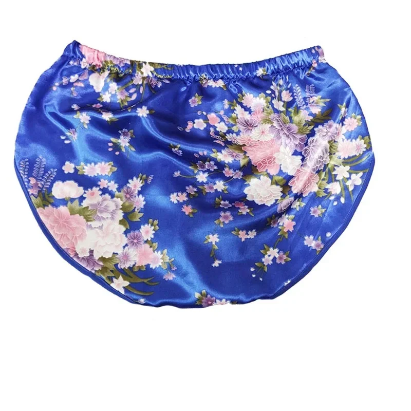 Herren-Slip mit Blumenstickerei, weich, seidig, seidig, Live-Show, DJ, Club, sexy Kostüme, private Party, einlagig, Frühling und Sommer