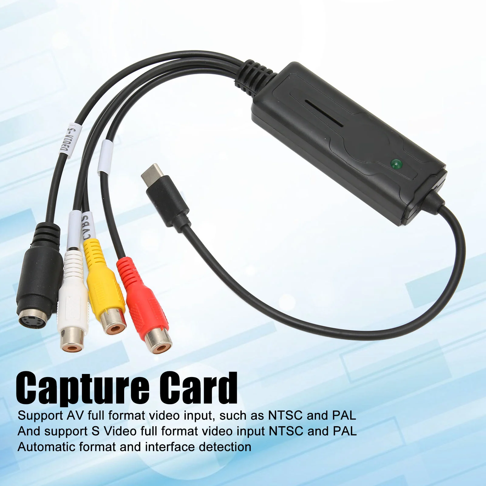 Capture Card Type C Sound Video Capture Card  to USB Converter Adapter for Vista  for OS X for Windows 10 8.1 8 7
