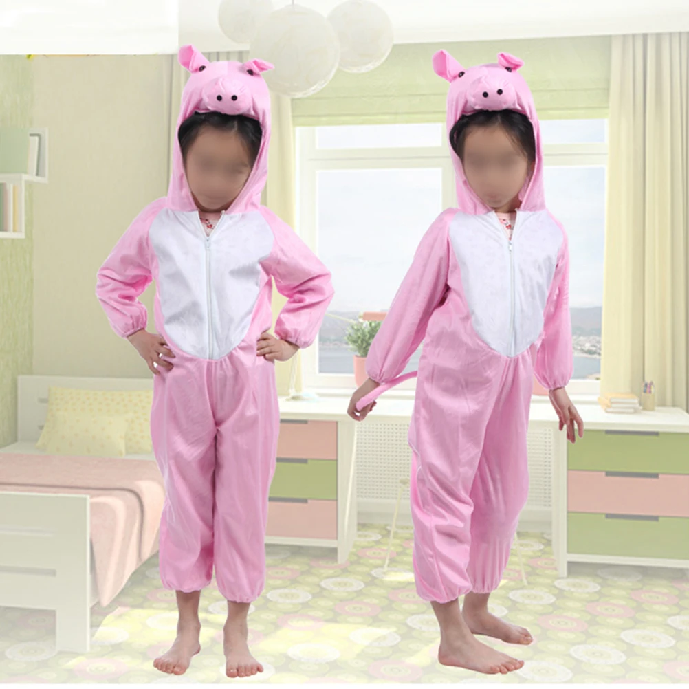 

Cartoon Animal Game Server Flexible Movement Costume for Kids Costumes Children Pink Pig