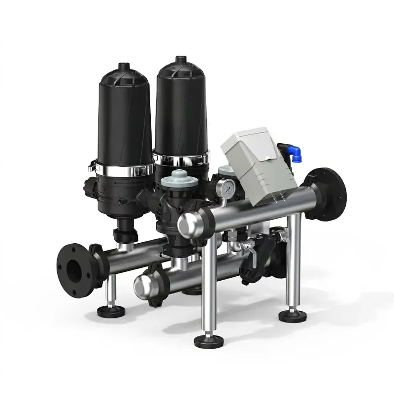 2 Inch T Type Automatic Backwash Disc Filter System Black Modern for Agriculture Farm Irrigation