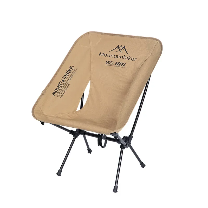 MOUNTAINHIKER Ultra Light Portable Folding Moon Chair Aluminum Alloy Outdoor Bench for Camping Hiking Fishing in Green Black Kha view 5