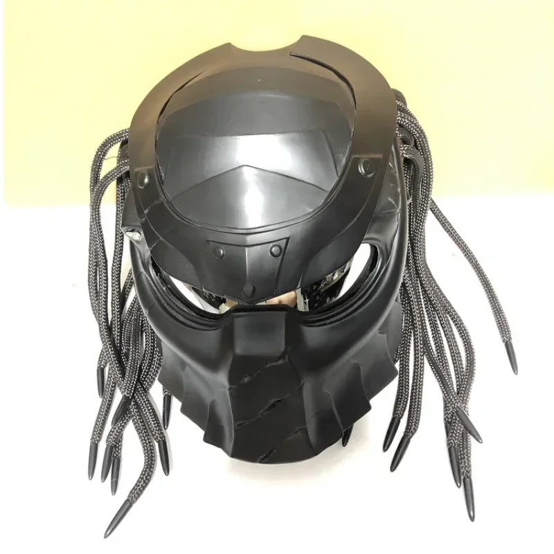 Internet Celebrity Hot Model Predator Motorcycle Full Helmet Alien Outdoor Street Riding Cool Personalized Predator Helmet