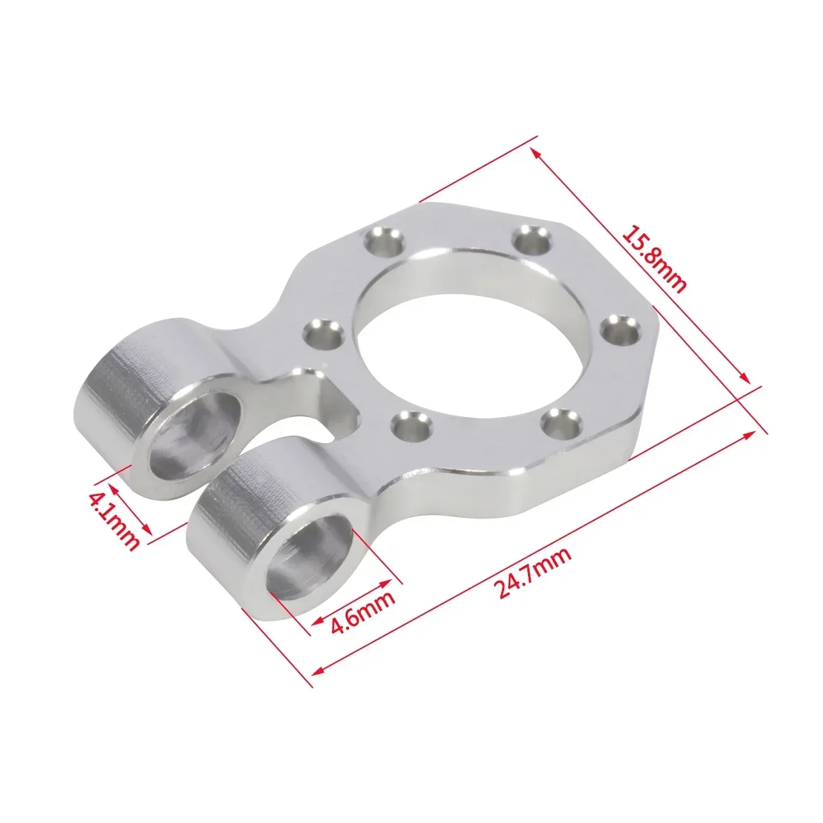 1/2Pcs CNC Aluminum Modular Shackle Trailer Hook Fits 4.5mm Tube Bumper 1/10 RC Crawler SCX10 Pro Element RC Gspeed Comp Builds