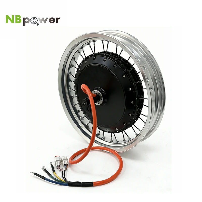 

Colorful 17x3.0 NBpower/QS V3 273 40H Motorcycle 48-96V 8000W Ebike Motor Wheel 150mm Dropout Width Moped Hub Motor Wheel