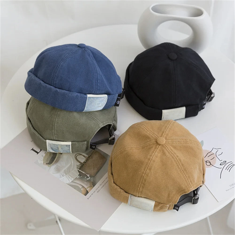 موضة القطن Brimless قبعة الرجال النساء الرجعية Skullcap البطيخ دوكر قبعة الشارع الهيب هوب دون قناع الصيف في الهواء الطلق قبعة Gorras
