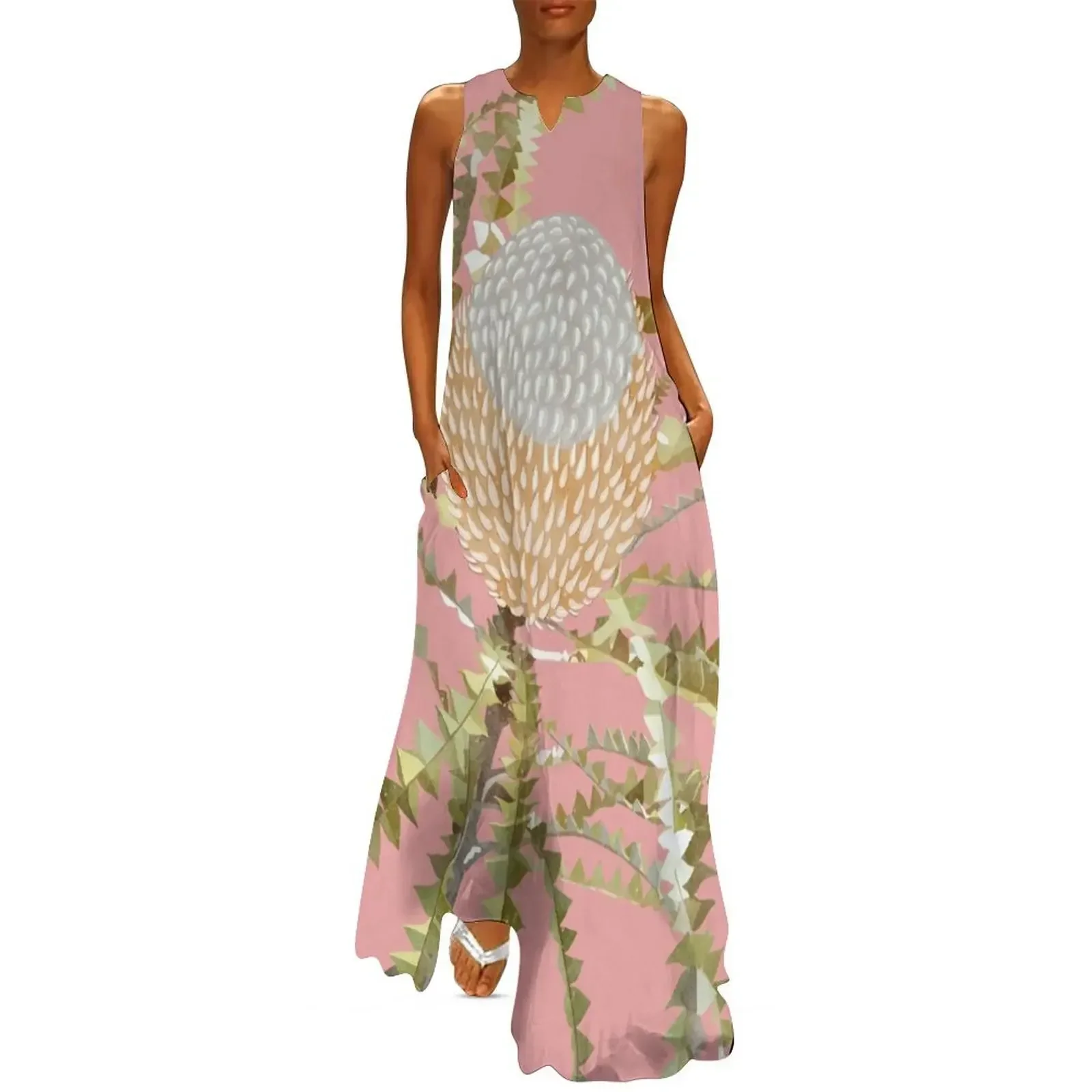 

“Banksia” Dusty Pink Background Long Dress Dance dresses fairy dress summer dresses women 2025 Elegant gown Dress