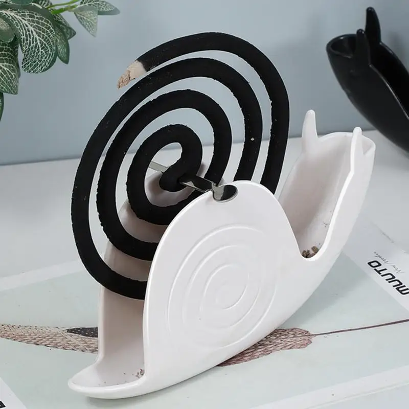 Snail Shape Mosquito Coil Incense Holder Shelf Retro Unique Coil Vertical Stand Support Base Cute Ornament For Home Bedroom Deco