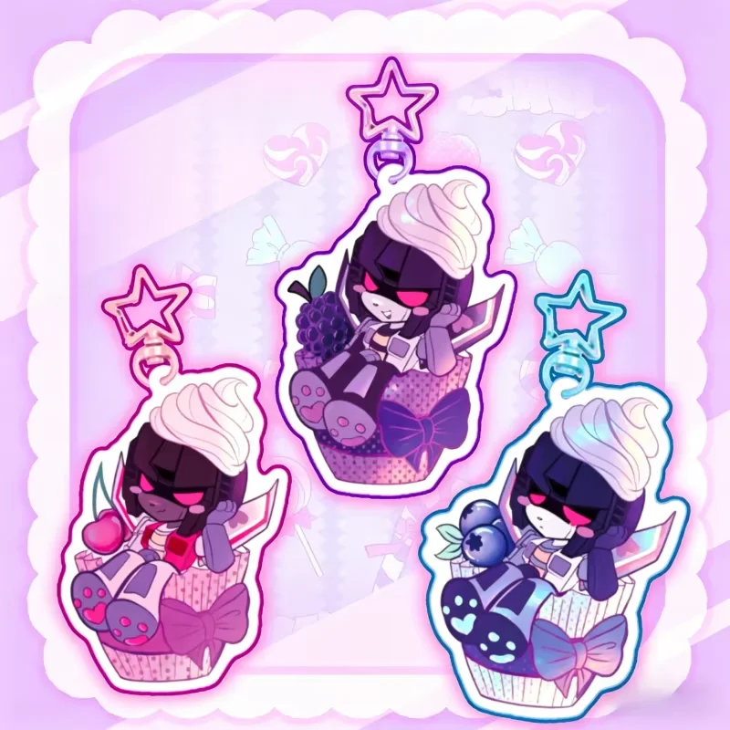 Elite Trine Cupcake Acrylic Charm - Cute Game Merch Pendant & Bag Keychain Gift Bag Pendant