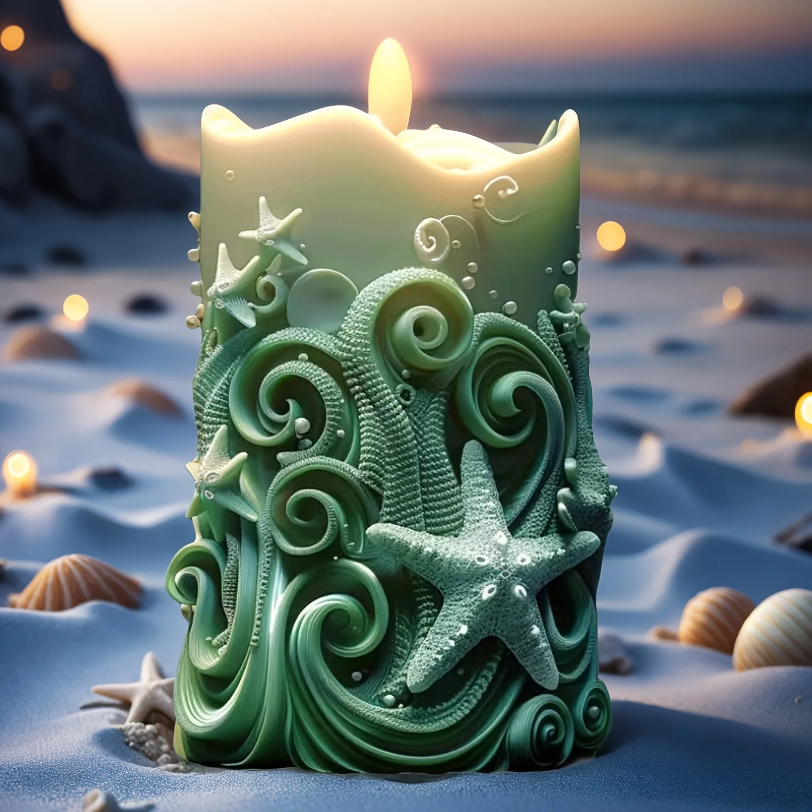 1pc Wave Rotation Candle Mold, 3D Cylinder Silicone Molds for Candle Making, Reusable Decor Candlestick, Gift Casting Mold for E