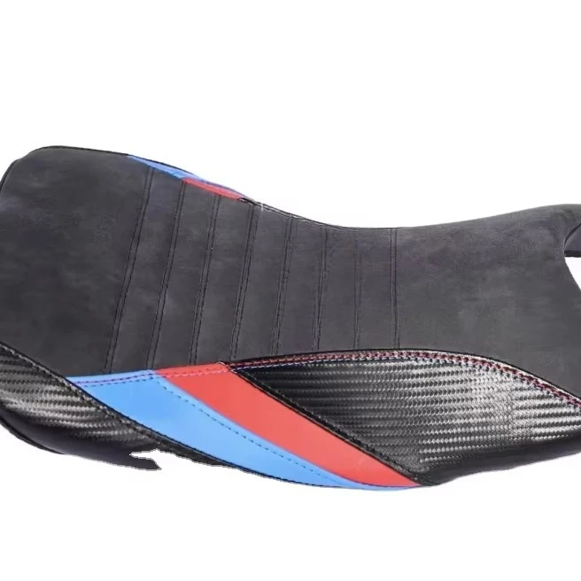 

Handcrafted Custom Italian Leather and Fur Embroidery carbon fiber seat for bmw s1000rr bikes