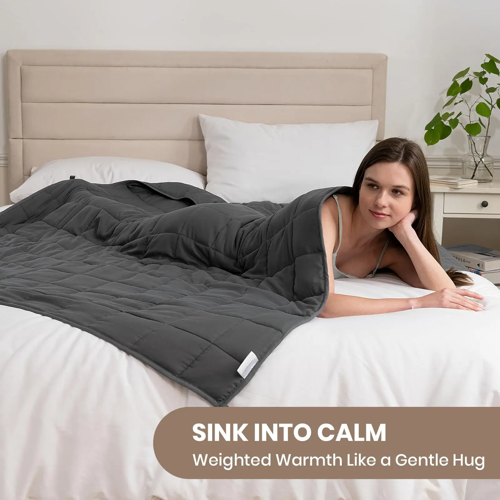 بطانية Good Nite للبالغين، بطانية استرخاء لتحسين النوم، مثالية لنوم أفضل (4-8 كجم)