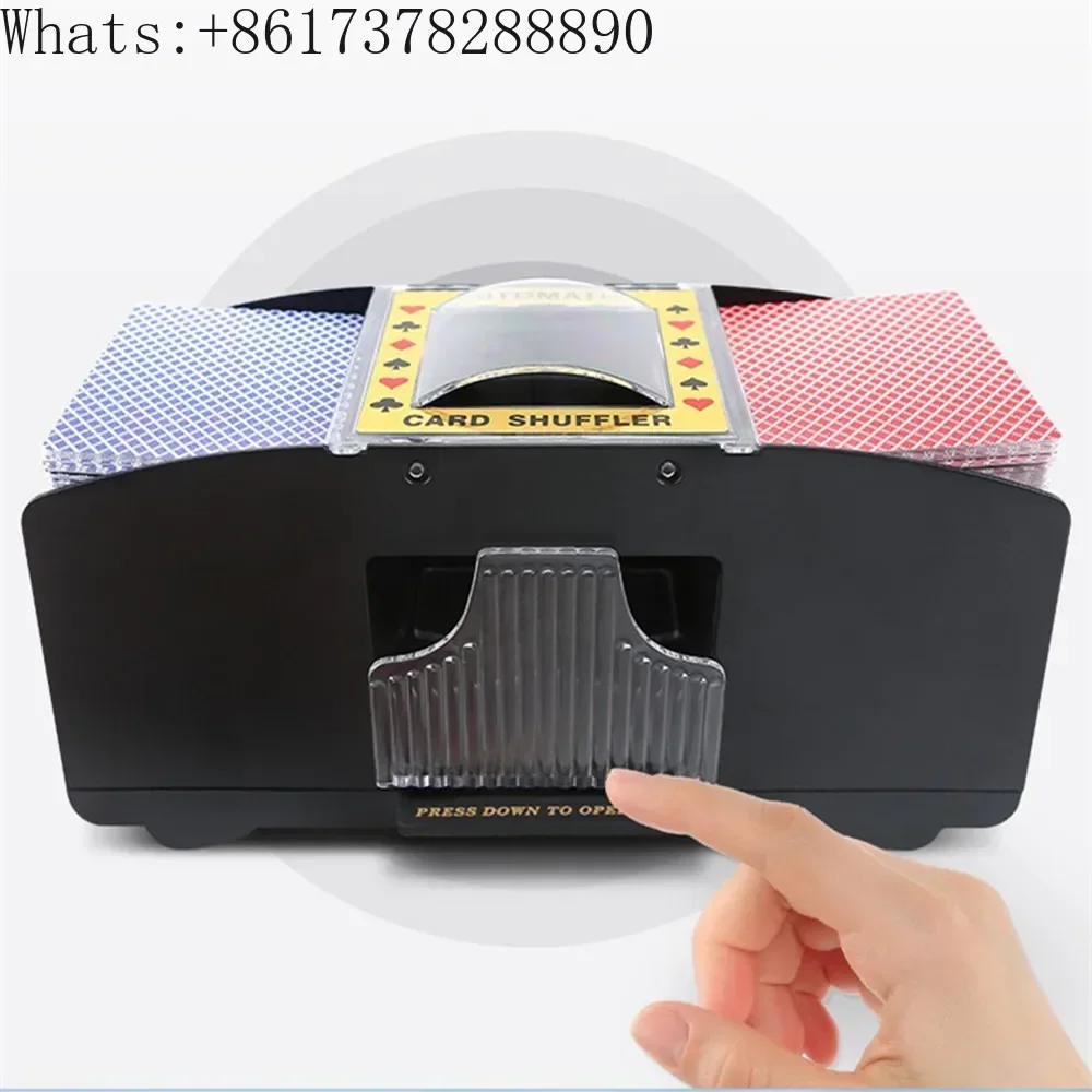 Mezclador de juego de póker portátil, máquina de batidora completamente automática, 2/4/6 barajas de naipes, herramienta antibatas alimentada, juguete