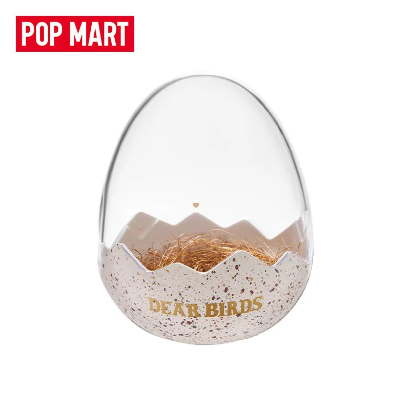 POPMART Transparent Dustproof Display Box For Dear Birds Series Plush Doll Desktop Storage Organizer For Blind Box Collectors