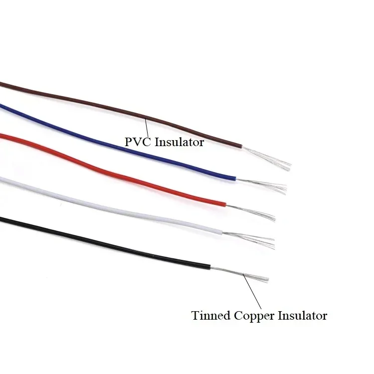 10~100M UL1571 Electronic Wire 32 30 28 26 24 22 20 18 16 AWG DIY Cord LED Line Environmental PVC Insulation Tinned Copper Cable