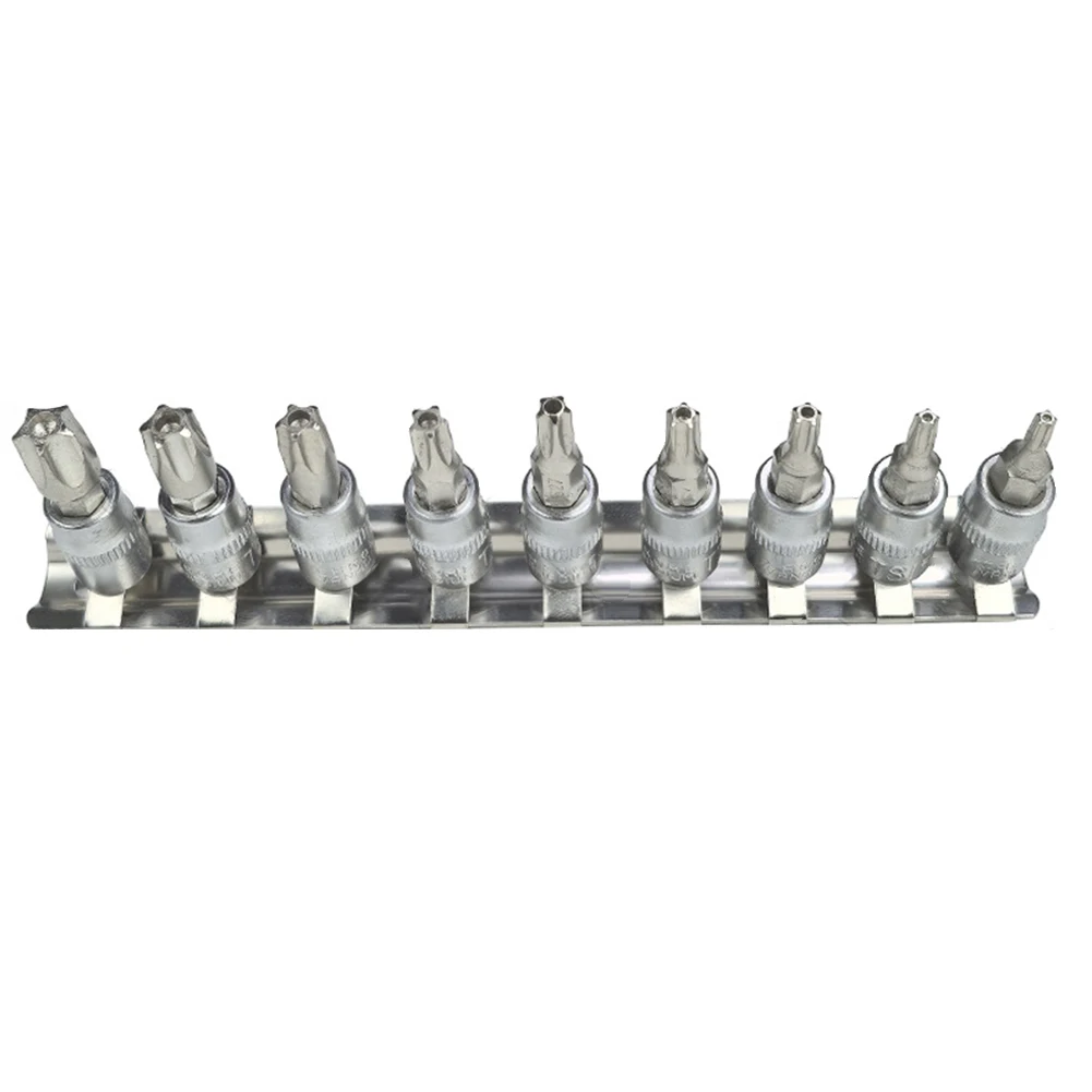9 teile/satz 5 Punkt Stern Torx-schraubendreher Bit 1/4 Zoll Stick Buchse Pentalobe TS10 TS15 TS20 TS25 TS27 TS30 TS40 TS45 TS50 Hand Werkzeug – Detail 6