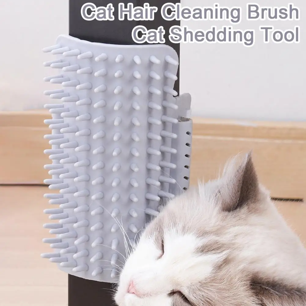 Pet Hair Comb Soft Pet Corner Grooming Brush Kitten Hair Removal Comb Cat Scratcher Essential Pet Accessories for Cats Cat