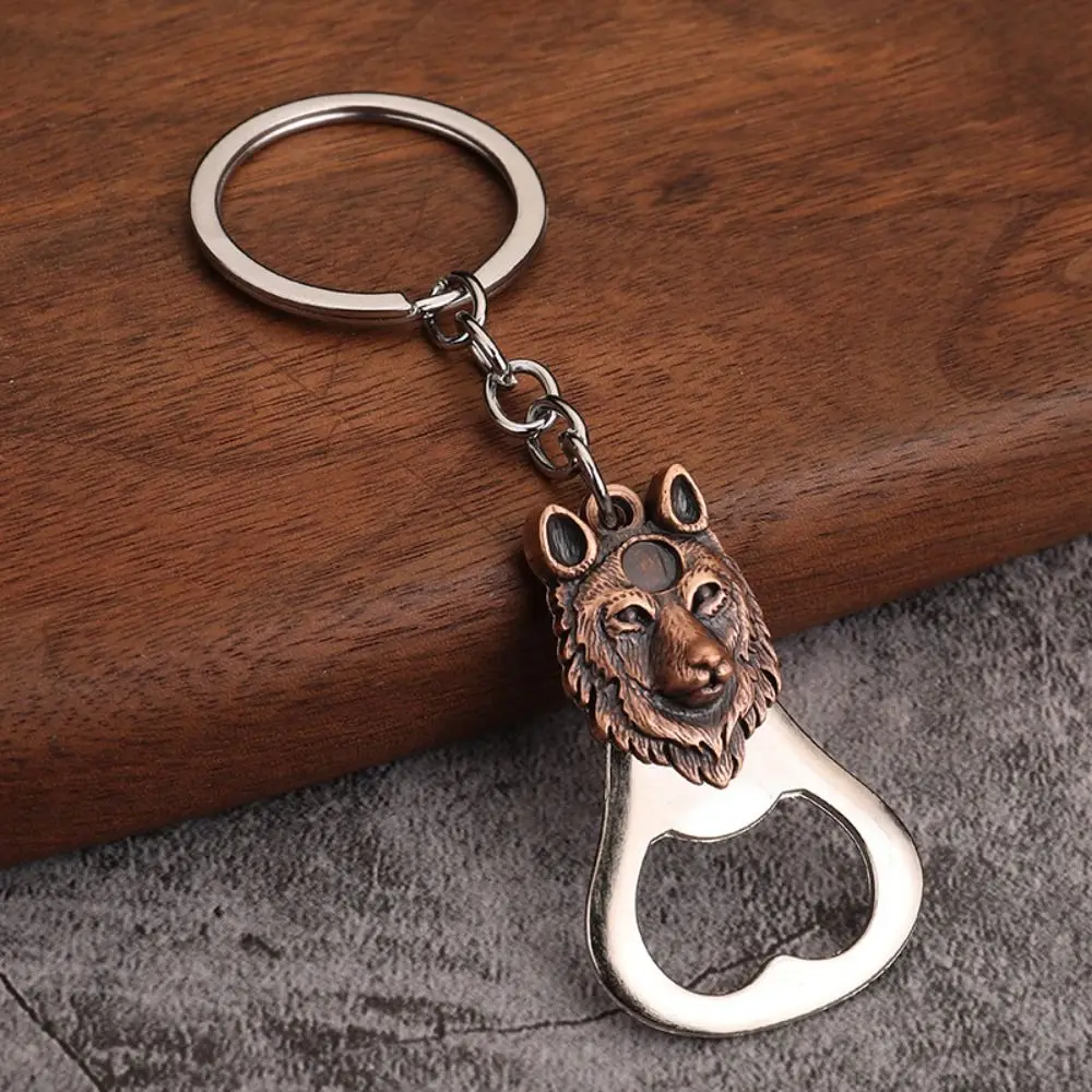 Frog Wolf Turtle Bottle Opener Hanging Pendant Bronze Color Metal Lion Keyring Metal Mini Pocket Beer Opener Keychain