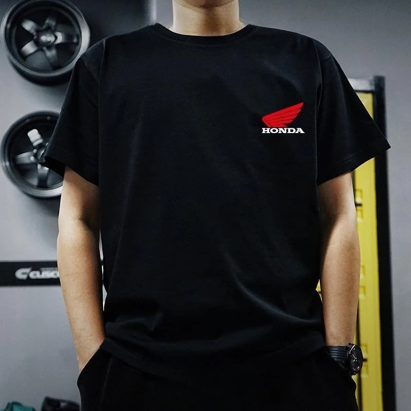 

Мужские и женские футболки Honda, летняя мотоциклетная рубашка с короткими рукавами и локомотивом для верховой езды CBR Gold Wing Racing, культурная рубашка Ins