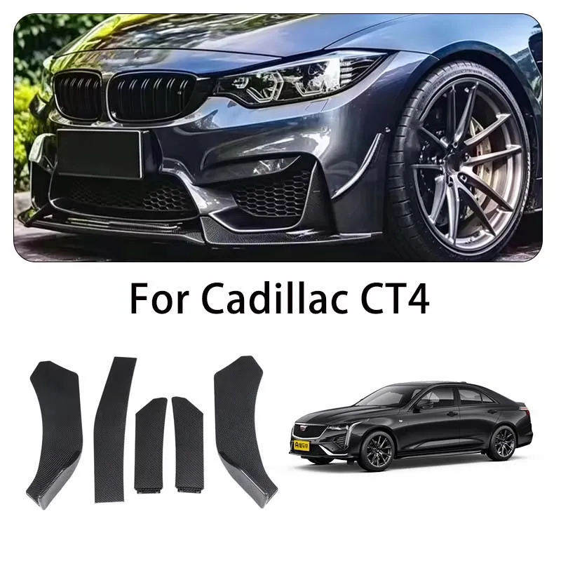 5-Segment Adjustable Front Bumper Lip Splitter Body Kit For Cadillac CT4 body kits