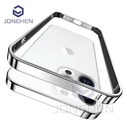Light Alloy Bumper Case For iPhone 12 13 14 Plus 15 16 17 Pro Max Luxury Thin Aluminum Metal Frame Protective Back Acccessories