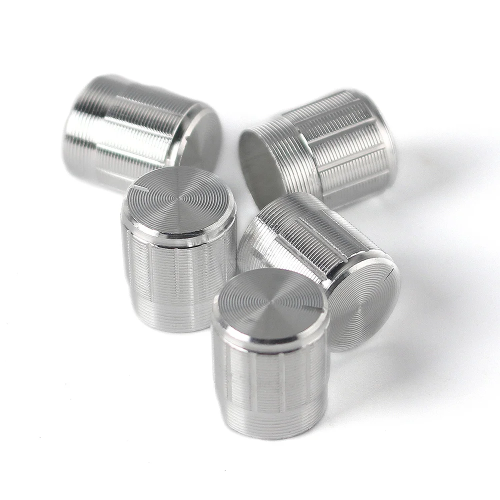 10PCS WH148 15*17mm Potentiometer Knob Cap Silver Aluminum Alloy Knob Caps