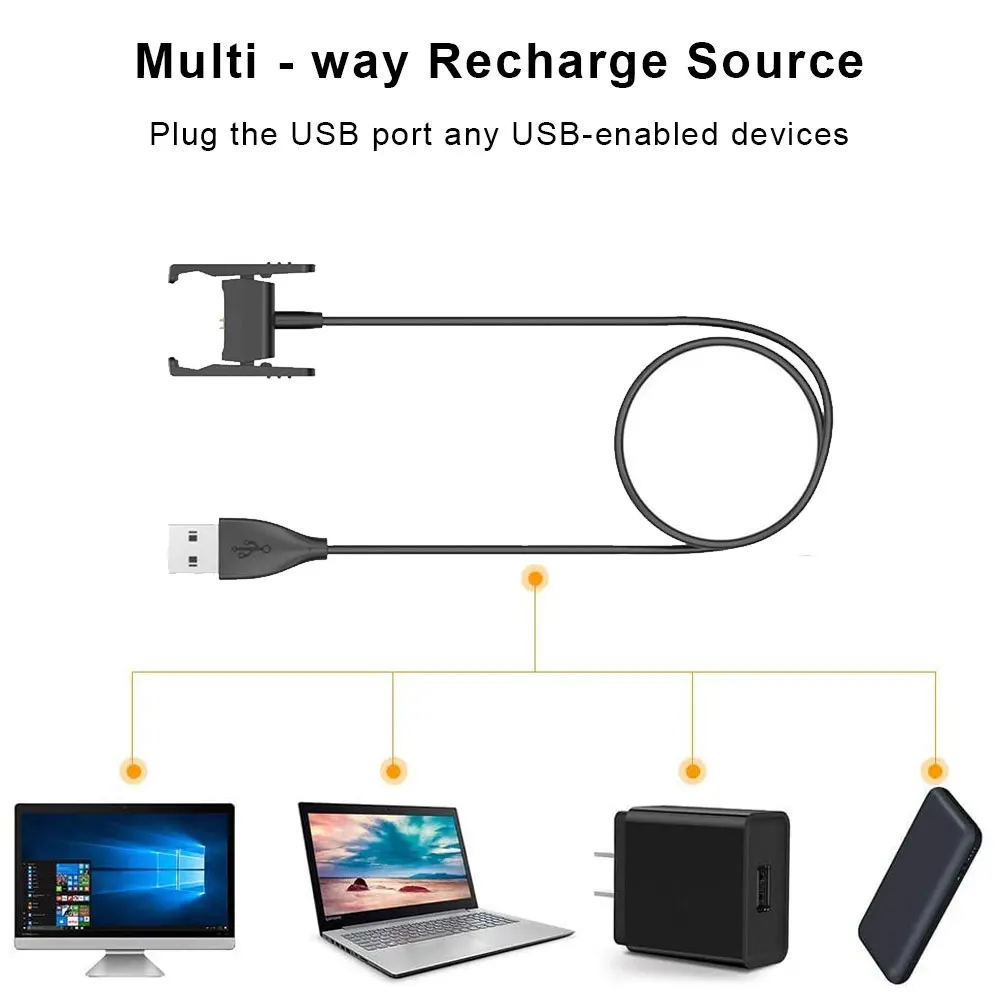 Ładowarka do Fitbit Charge 2 ochrona układu kabel do ładowania USB przewód zastępczy do ładowania Fitbit 2 3