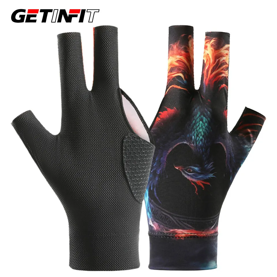 

GETINFIT 1 шт. профессиональные перчатки для бильярда, снукер, настольный теннис, дышащие тонкие стильные силиконовые противоскользящие амортизирующие перчатки