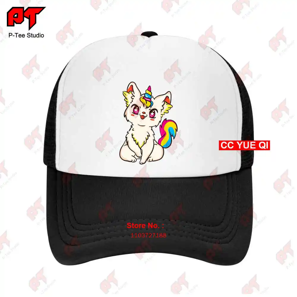 Pansexual Pride Kawaii Anime Caticorn gorras de béisbol, gorra de camión, 18 W5