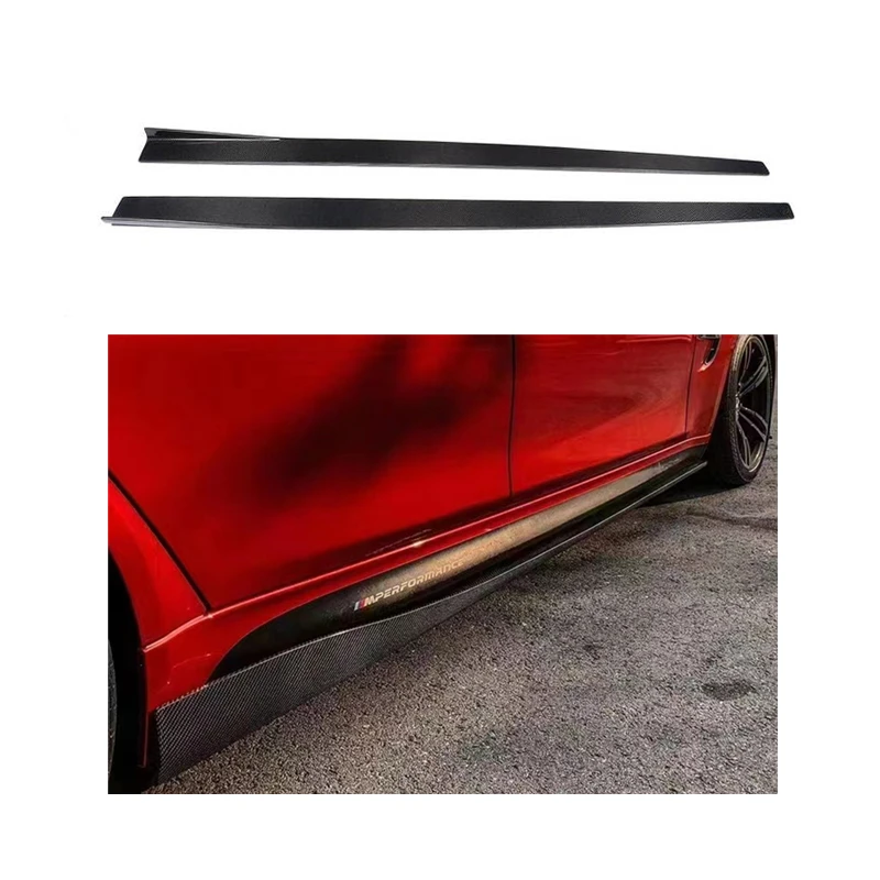 Car Parts Real Carbon Fiber Side Skirts For BMW F80 F82 Upgrade 3D Style F80 M3 Side Skirt M4 F82 Side Skirts