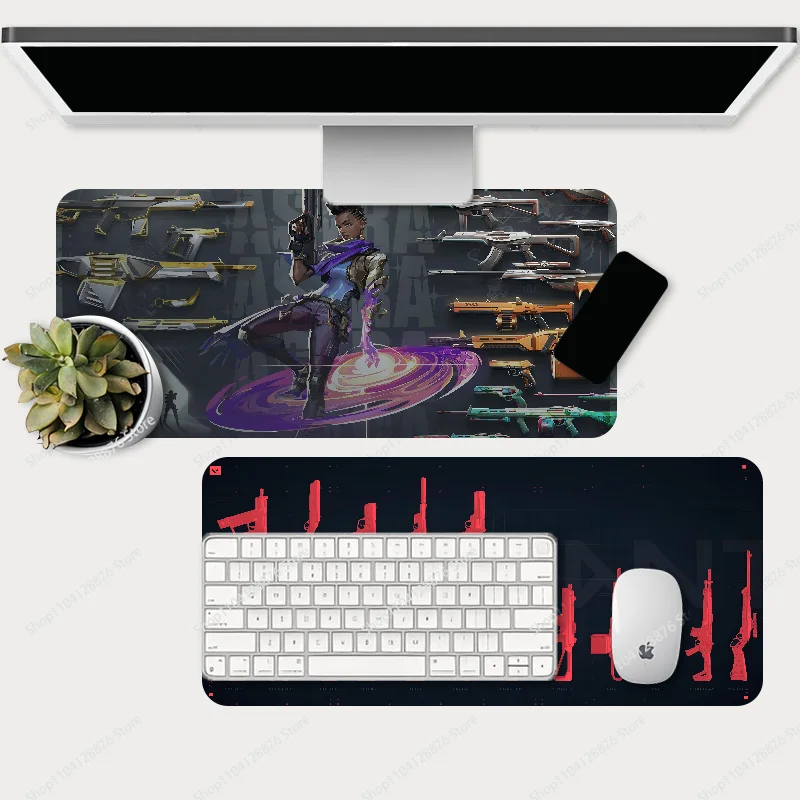 Game Valorant Mousepad Large Gaming Mouse Pad LockEdge Thickened Computer Keyboard Table Desk Mat