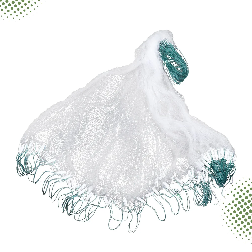 

Fishing Gill Net Single Layer Float Monofilament Sink Quickly Catch Fish Trap Outdoor 0.7m X 20M Novice Throwing Tool