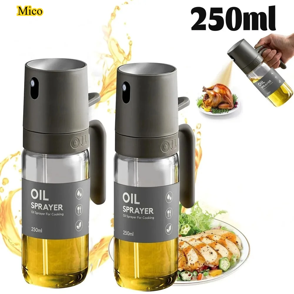 

250ML Kitchen Oil Storage Container, High Borosilicate Glass Dispenser, BPA Free Portable Olive Oil Bottle for Daily Use