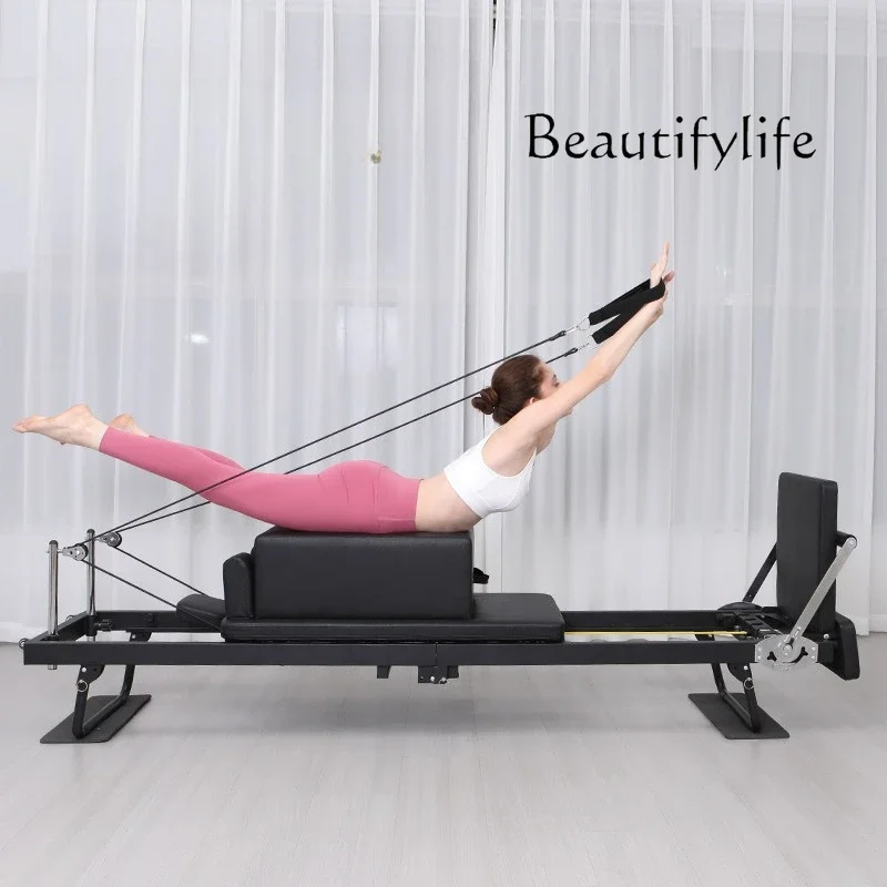 BJ Household Extended Frame Folding Yoga Pilates Equipment Latex Spring Dual-purpose Large Instrument Core Bed