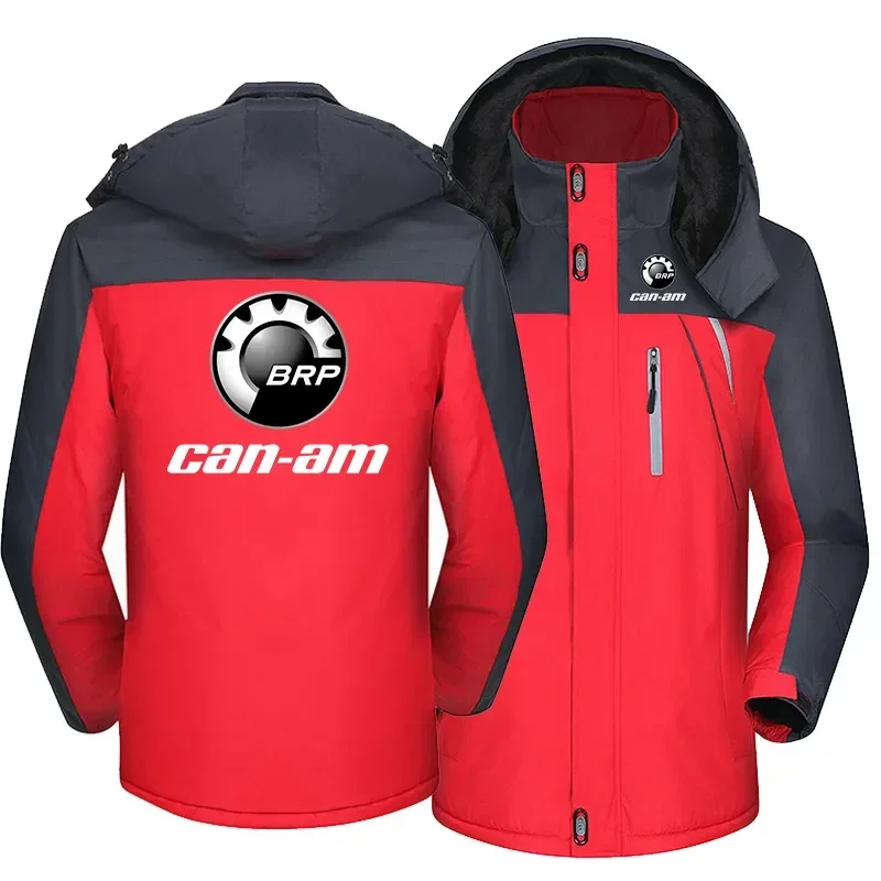 2023 NEW Winter Jacket Men for CAN-AM Windbreaker Windproof Waterproof Thicken Fleece Outwear Outdoorsports Overcoat