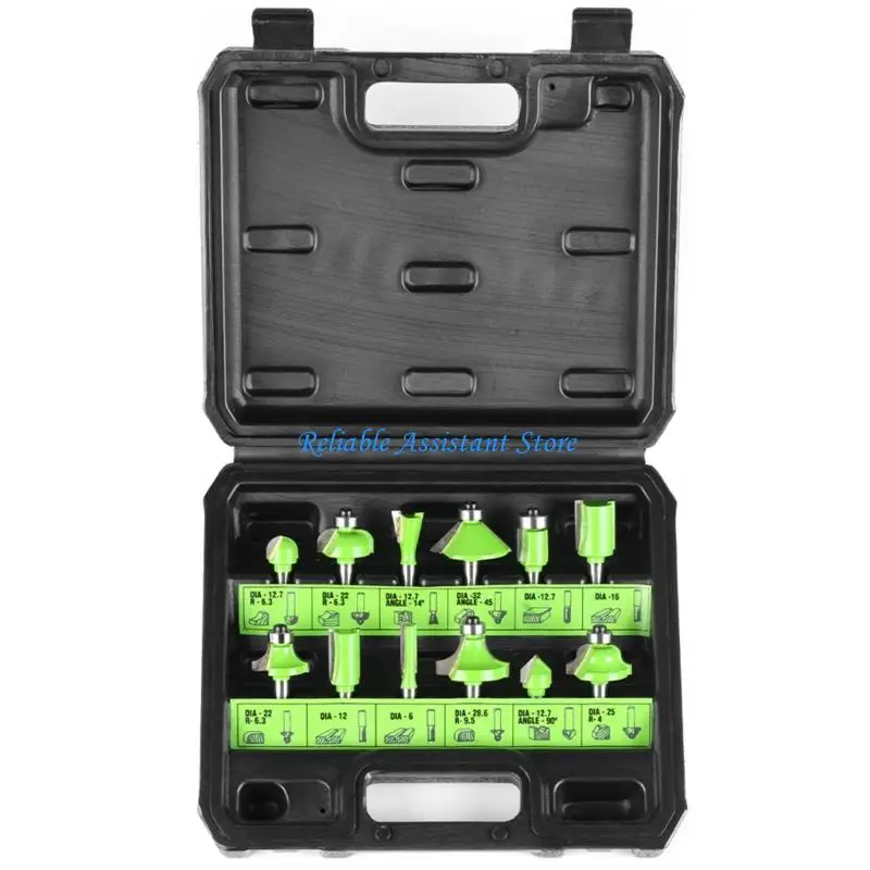 

N58C Сверхмощные стальные фрезы. Набор из 12 предметов. Включены различные приложения для обработки древесины.