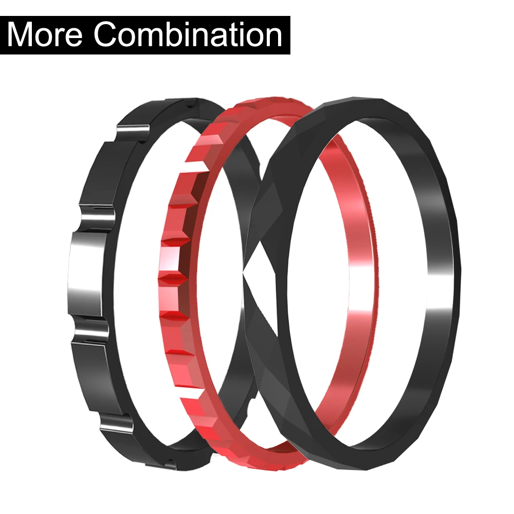 Yoiumit Combination Stackable Inner Filled Rings For Women Stainless Steel Accessories Interchangeable Ring Christmas Gift