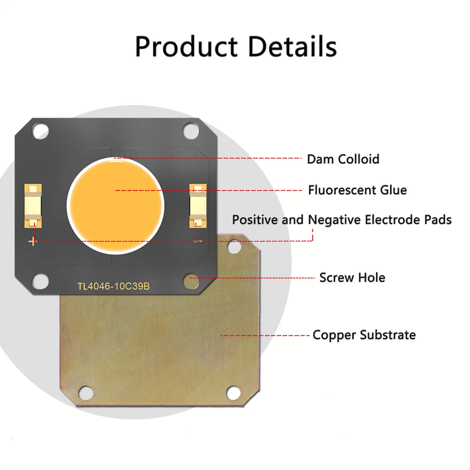 COB LED Grow Light Chip 150W 200W DC29-31V Espectro completo 6000mA Grow Light Plantas de interior Flores de enfermagem