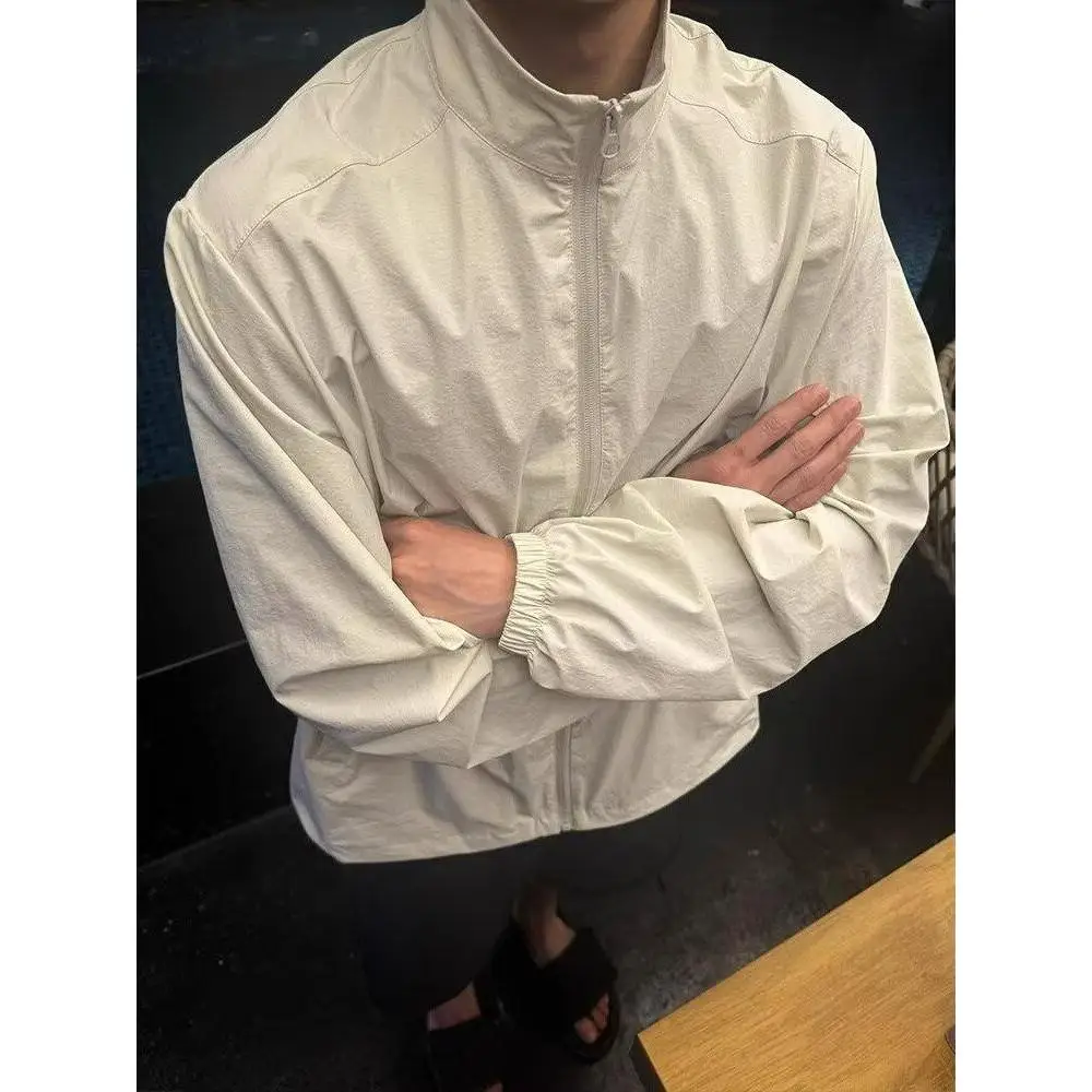 

Casual Loose Men's Jaet Hip Hop Sle Harajuku Hong Kong Sle Spring Autumn Outerwear Polyester Fiber Long Sve Baseball...