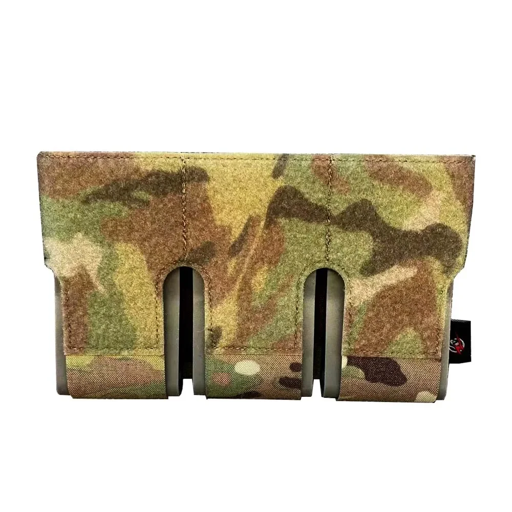 Tactical  Vest FCSK KTS Triple Magazine Pouch Vest Front Flap Mag Bag Built-In Clips Triple 556 Fast-Retrieving Magazine Bag