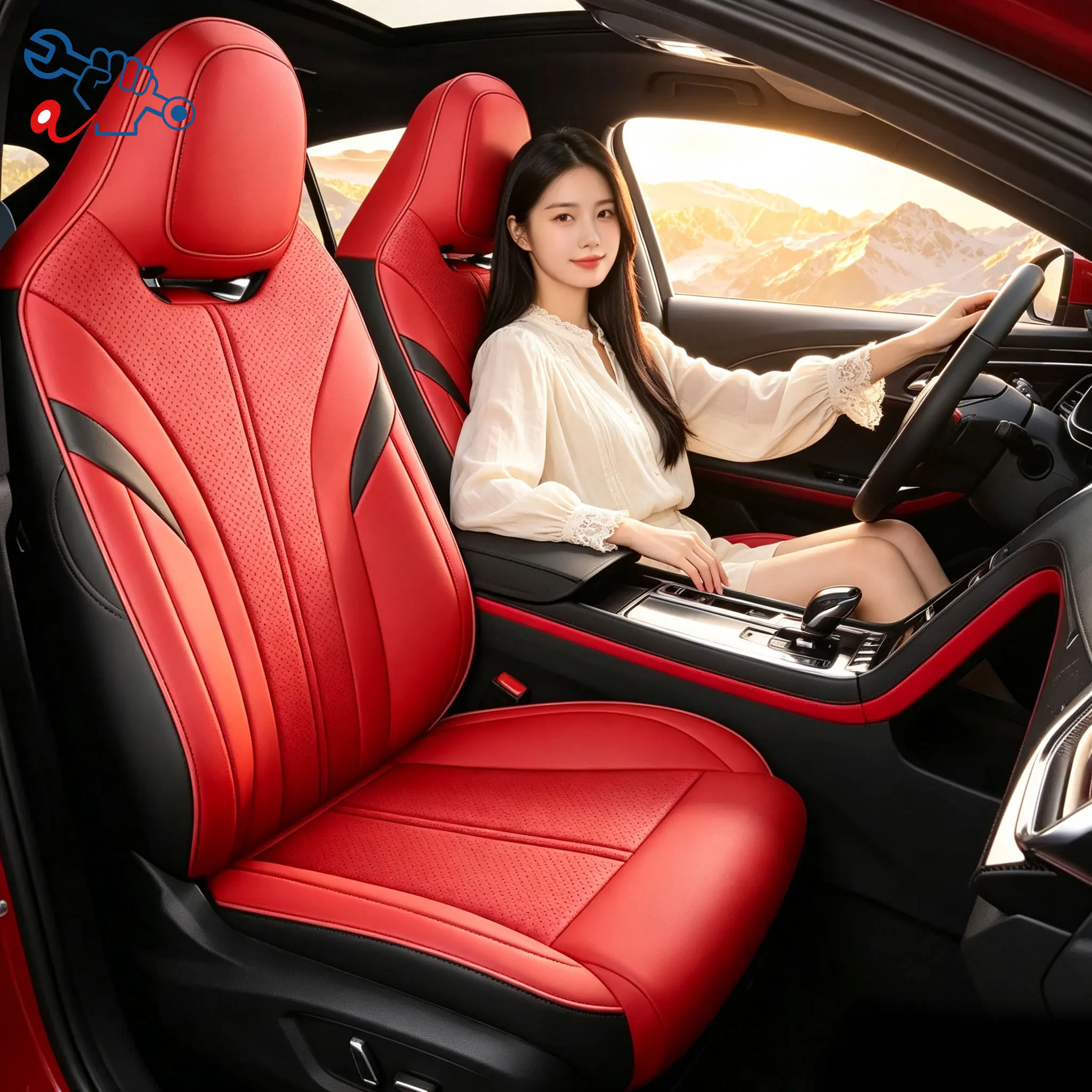 Left‑Drive Car Seat Cover For Hongqi H6 2026 Full Enclosed Auto Cushion All‑Season Interior Refit Modified Seat Protector