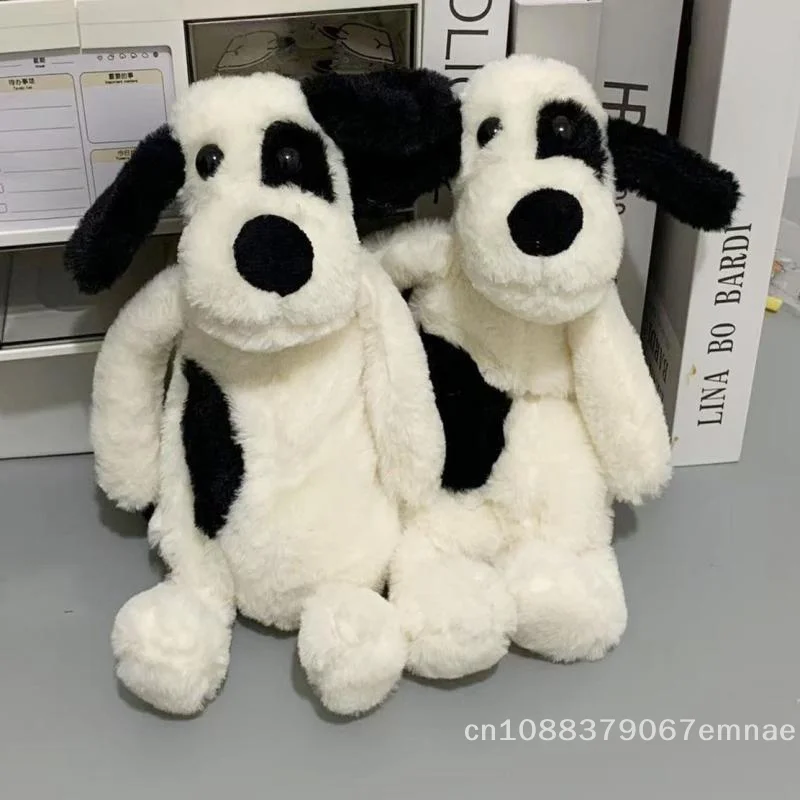 【xxx】 Black White Plush Puppy Pencil Case Cartoon Portable Cosmetic Bag Pencil Bag Storage Bag Stationery Pouch Student Gifts