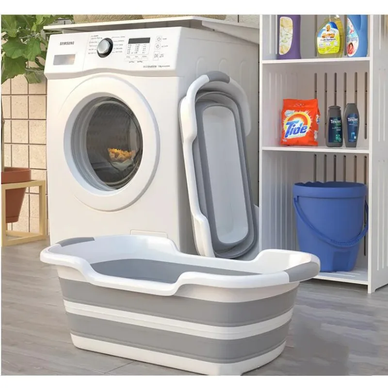 

Folding Baby Bathtub Pet Bath Tubs Baby Shower Portable Silicone Non-Slip Cat Dog Bath Tubs Newborn Supplies Bathroom Accessorie