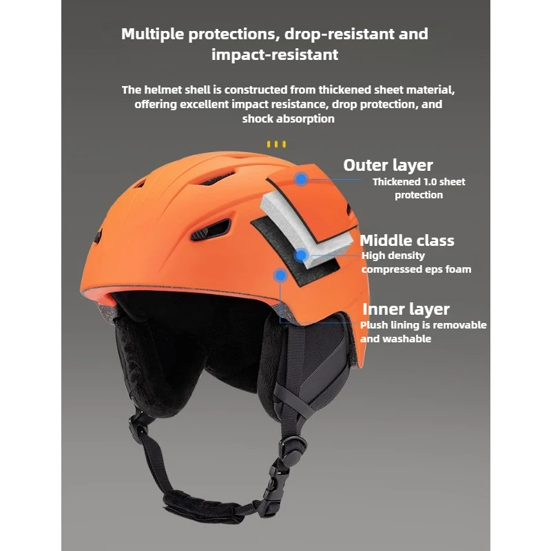 2025 유니섹스 스키 헬멧 CE-EN1077 / ASTM-F2040 인증 통기성 따뜻한 스노보드 안전 헬멧 도매 스포츠 안전 장비