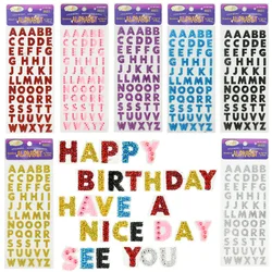 1/3pcs Glitter 26 Alphabet Letter Stickers Colorful DIY Free to Form Best Wishes English Words Stickers Scrapbook PC Phone Decor