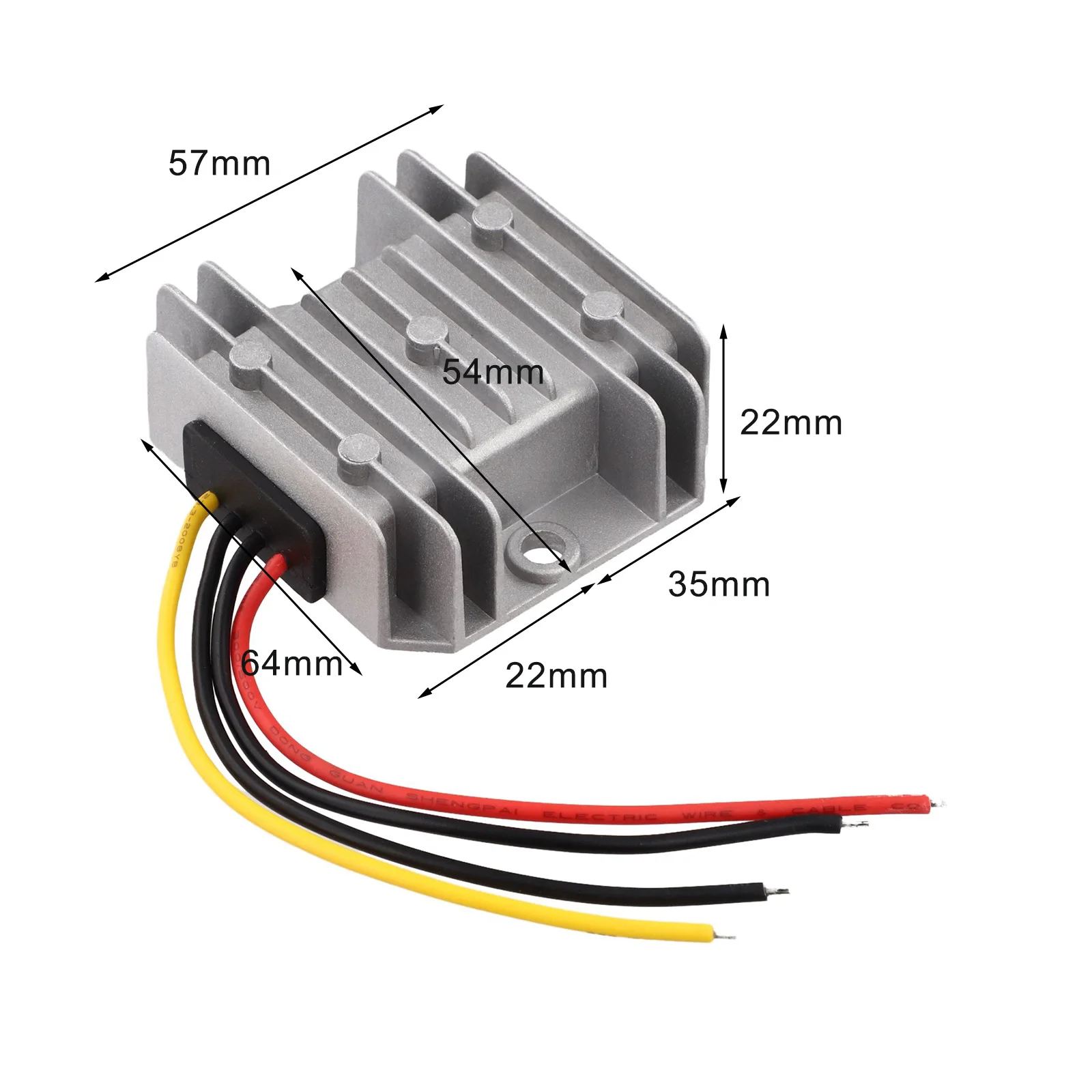 1Pcs 36W  DC 6V To 12V Boost Converter 3A  IP68 Waterproof Power Regulator  For Marine Truck Golf Cart Accessories